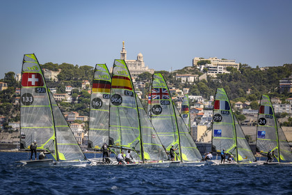 Marseilles France is hosting more than 200 sailors from 28 nations for the 2018 Junior Worl Championship of 49er, 49erFX and Nacra 17. Held from 28 august to 1st september 2018. © Pierick Jeannoutot