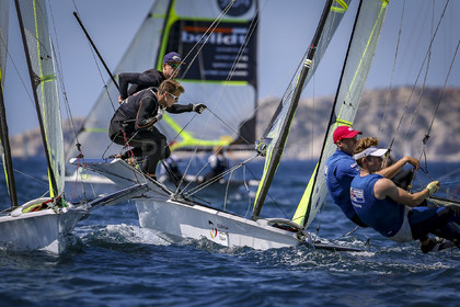 Marseilles France is hosting more than 200 sailors from 28 nations for the 2018 Junior Worl Championship of 49er, 49erFX and Nacra 17. Held from 28 august to 1st september 2018. © Pierick Jeannoutot