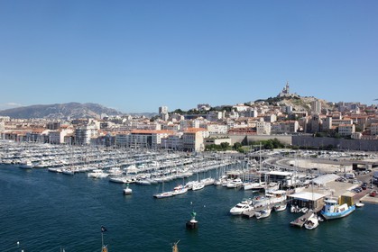 Vue aérienne du port de Marseille