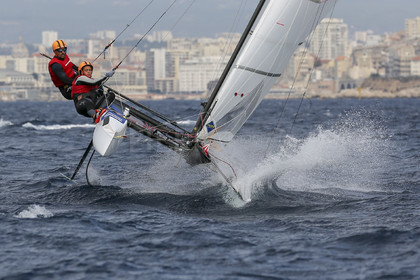 Marseille France is hosting more than 200 sailors from 28 nations for the 2018 Junior Worl Championship of 49er, 49erFX and Nacra 17. Held from 28 august to 1st september 2018. © Pierick Jeannoutot
