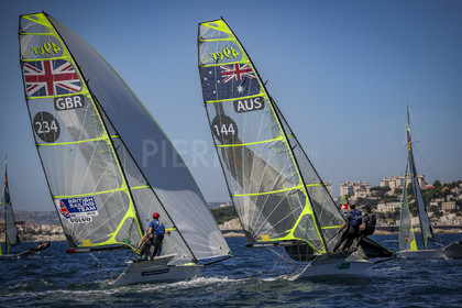 Marseilles France is hosting more than 200 sailors from 28 nations for the 2018 Junior Worl Championship of 49er, 49erFX and Nacra 17. Held from 28 august to 1st september 2018. © Pierick Jeannoutot