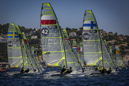 Marseilles France is hosting more than 200 sailors from 28 nations for the 2018 Junior Worl Championship of 49er, 49erFX and Nacra 17. Held from 28 august to 1st september 2018. © Pierick Jeannoutot