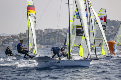 Marseille France is hosting more than 200 sailors from 28 nations for the 2018 Junior Worl Championship of 49er, 49erFX and Nacra 17. Held from 28 august to 1st september 2018. © Pierick Jeannoutot