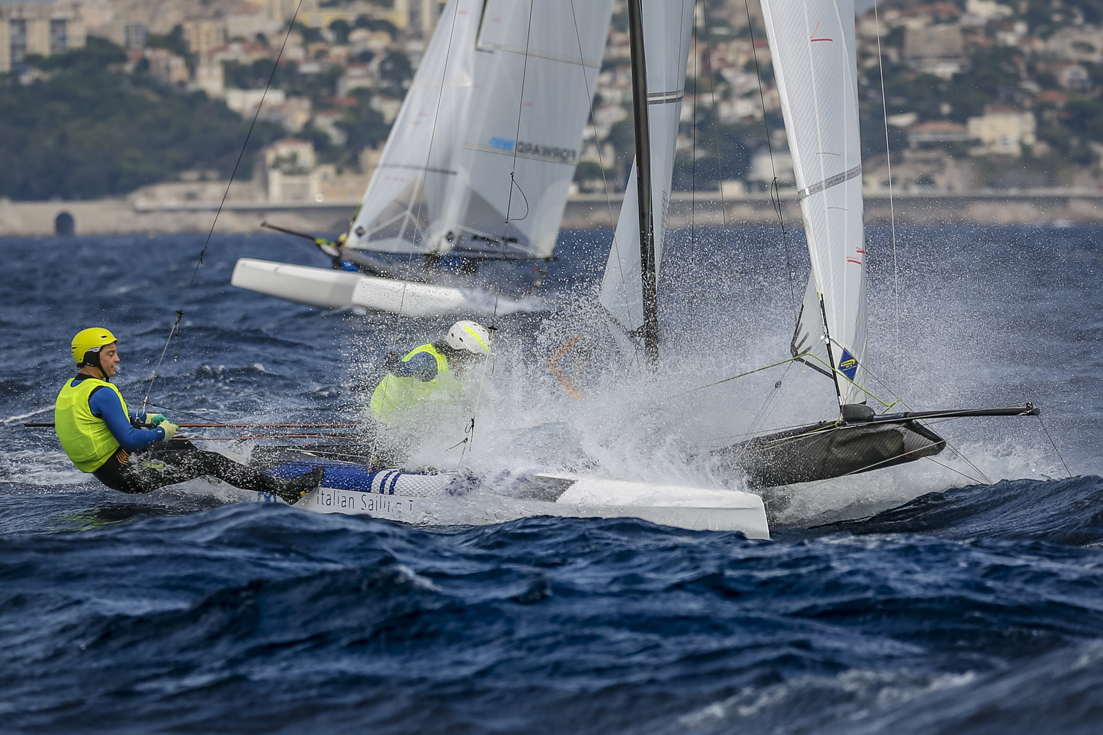 Marseille France is hosting more than 200 sailors from 28 nations for the 2018 Junior Worl Championship of 49er, 49erFX and Nacra 17. Held from 28 august to 1st september 2018. © Pierick Jeannoutot
