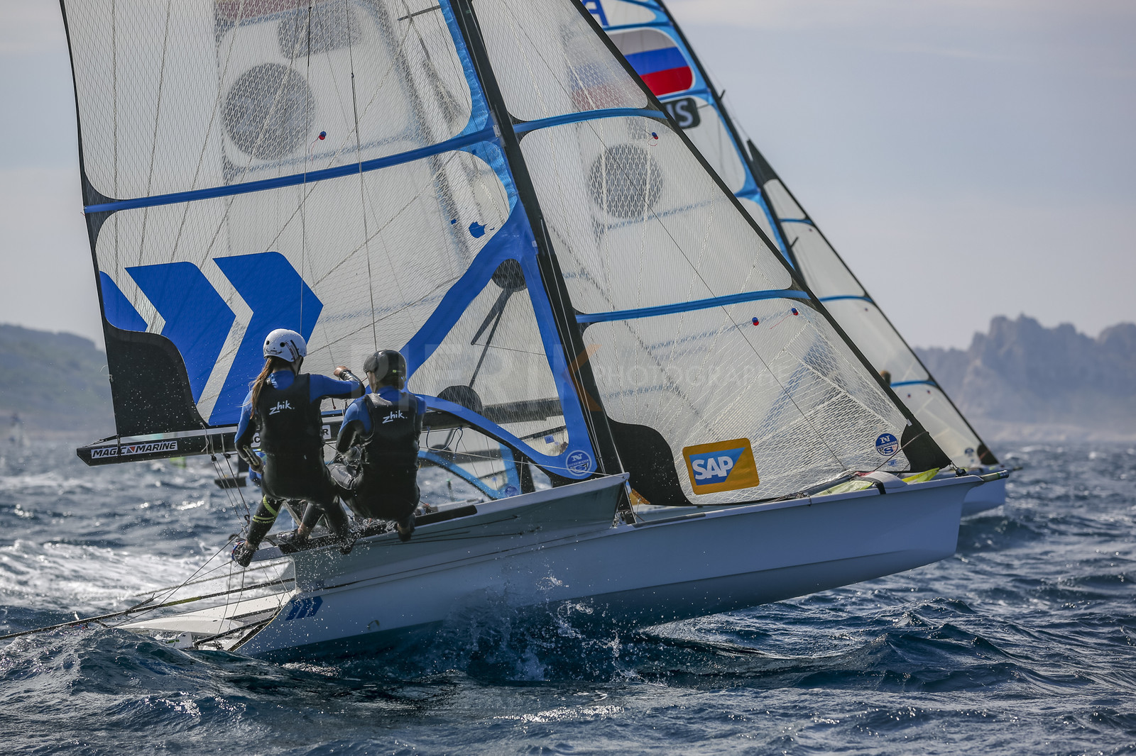 Marseille France is hosting more than 200 sailors from 28 nations for the 2018 Junior Worl Championship of 49er, 49erFX and Nacra 17. Held from 28 august to 1st september 2018. © Pierick Jeannoutot