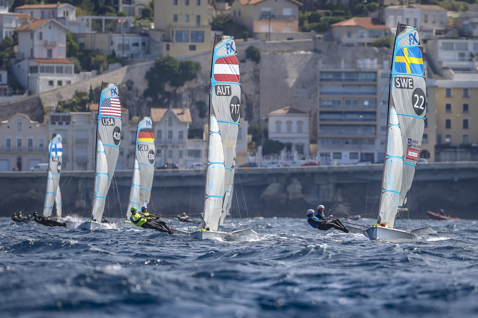 Marseille France is hosting more than 200 sailors from 28 nations for the 2018 Junior Worl Championship of 49er, 49erFX and Nacra 17. Held from 28 august to 1st september 2018. © Pierick Jeannoutot