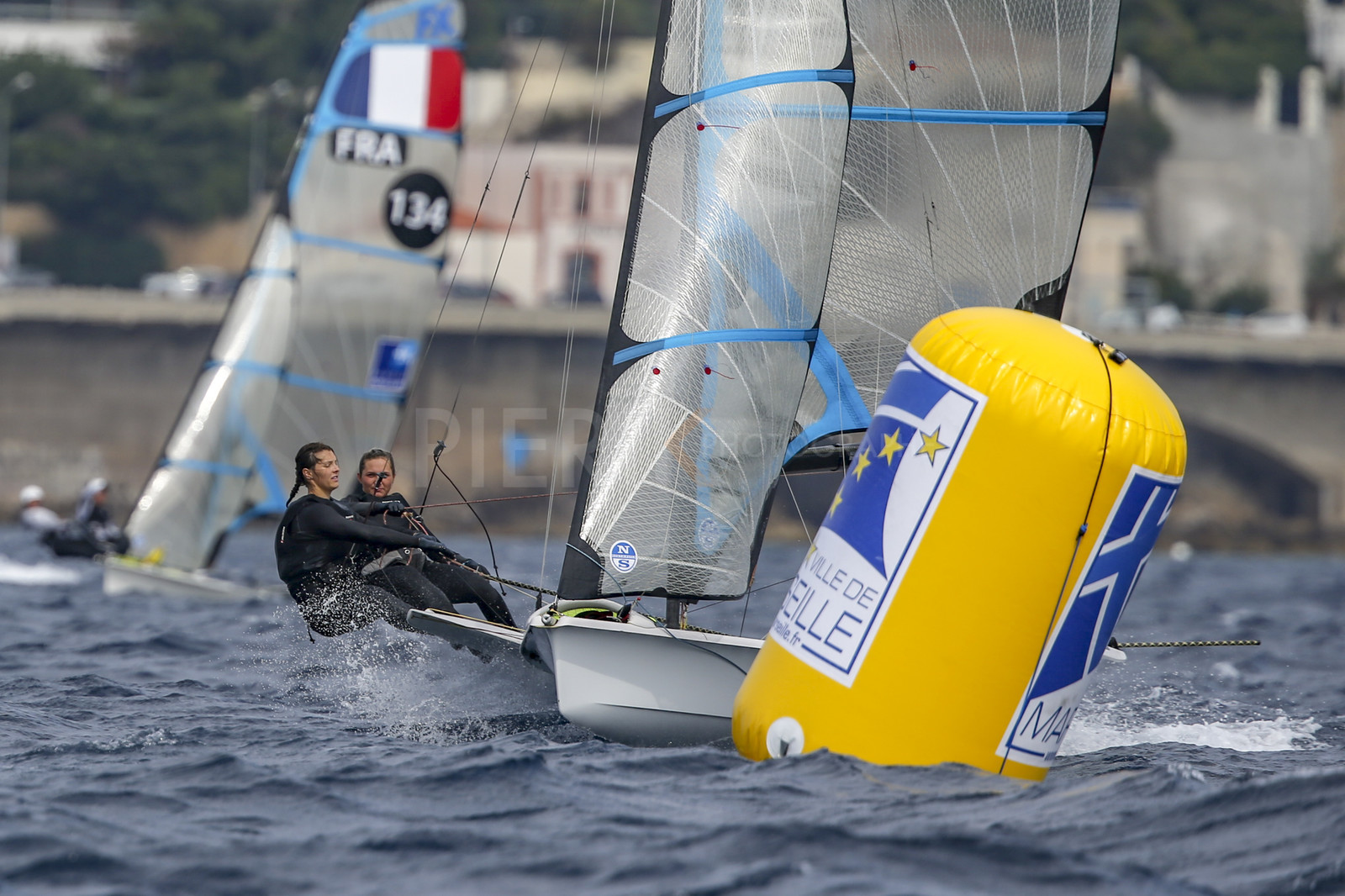 Marseille France is hosting more than 200 sailors from 28 nations for the 2018 Junior Worl Championship of 49er, 49erFX and Nacra 17. Held from 28 august to 1st september 2018. © Pierick Jeannoutot