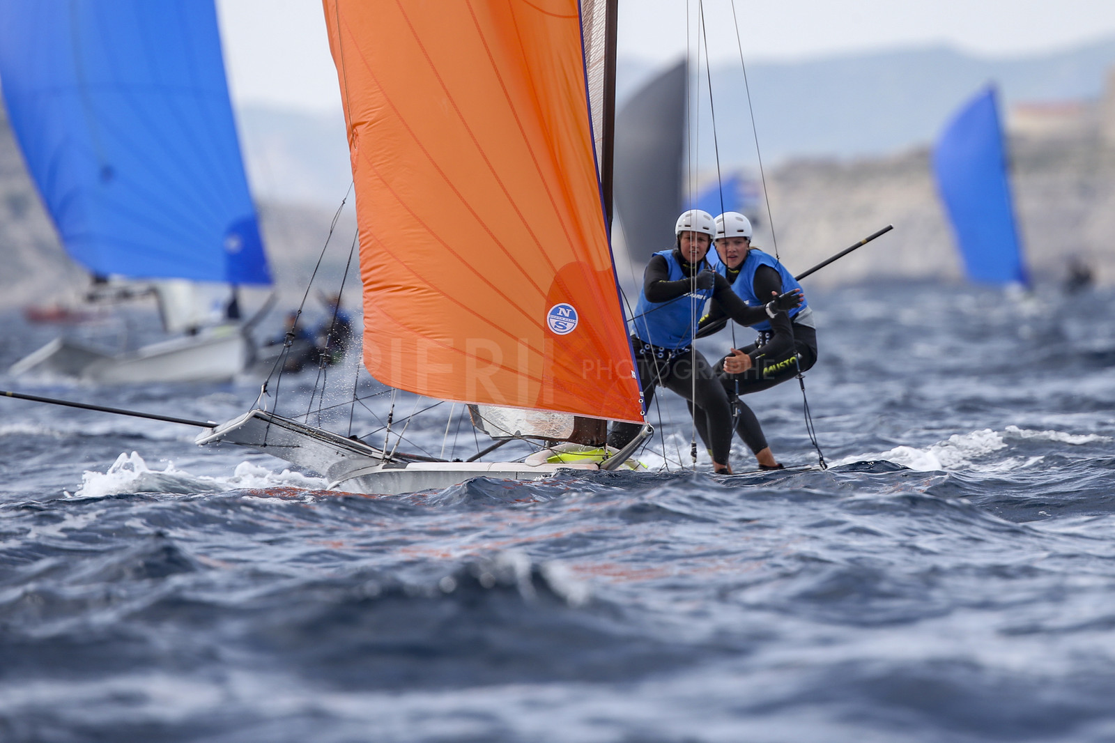 Marseille France is hosting more than 200 sailors from 28 nations for the 2018 Junior Worl Championship of 49er, 49erFX and Nacra 17. Held from 28 august to 1st september 2018. © Pierick Jeannoutot