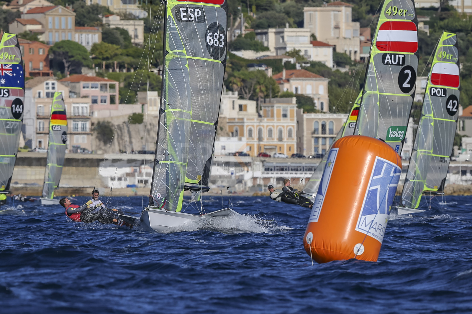 Marseille France is hosting more than 200 sailors from 28 nations for the 2018 Junior Worl Championship of 49er, 49erFX and Nacra 17. Held from 28 august to 1st september 2018. © Pierick Jeannoutot