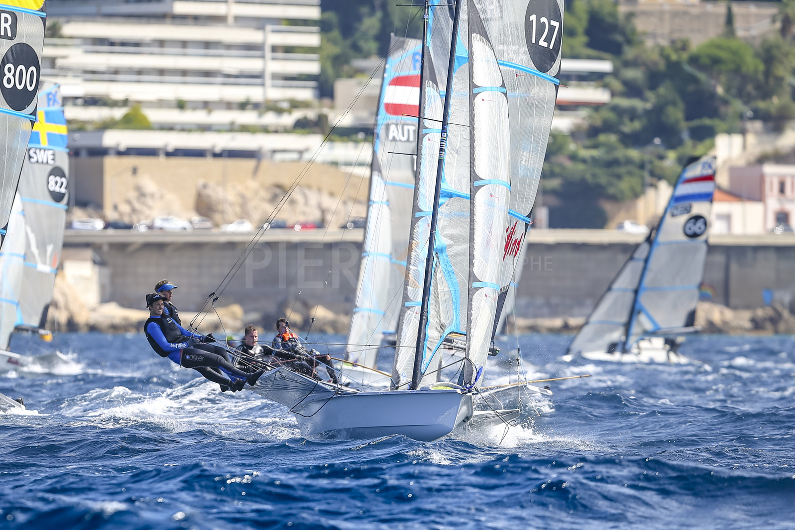 Marseille France is hosting more than 200 sailors from 28 nations for the 2018 Junior Worl Championship of 49er, 49erFX and Nacra 17. Held from 28 august to 1st september 2018. © Pierick Jeannoutot