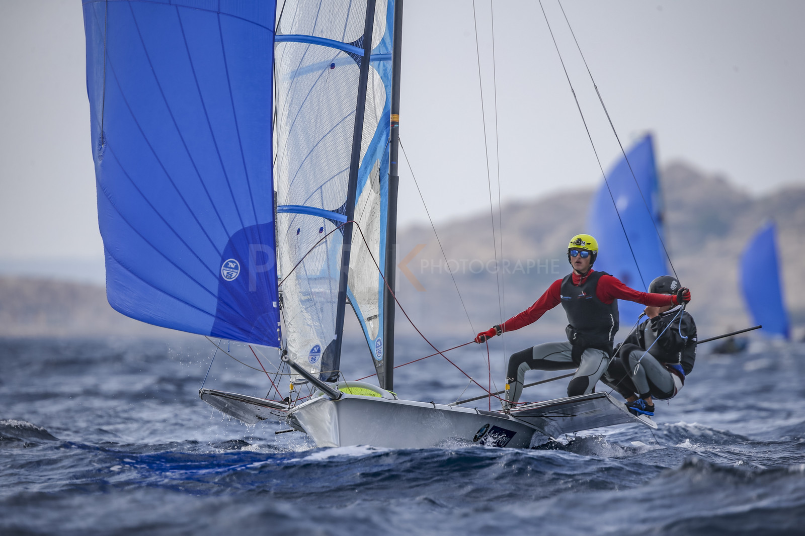 Marseille France is hosting more than 200 sailors from 28 nations for the 2018 Junior Worl Championship of 49er, 49erFX and Nacra 17. Held from 28 august to 1st september 2018. © Pierick Jeannoutot