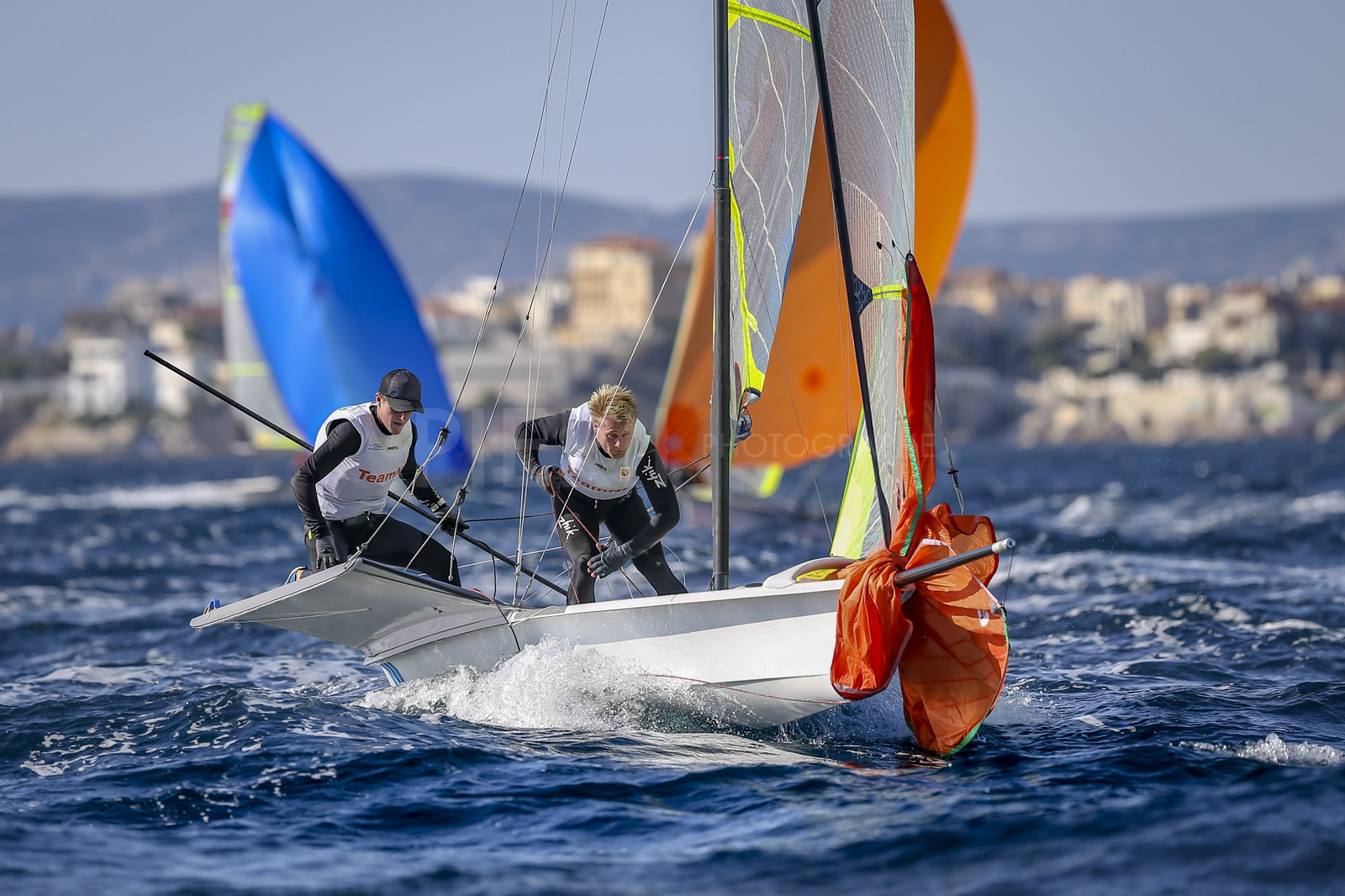 Marseille France is hosting more than 200 sailors from 28 nations for the 2018 Junior Worl Championship of 49er, 49erFX and Nacra 17. Held from 28 august to 1st september 2018. © Pierick Jeannoutot