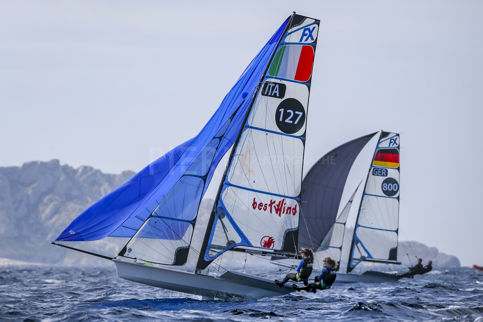 Marseille France is hosting more than 200 sailors from 28 nations for the 2018 Junior Worl Championship of 49er, 49erFX and Nacra 17. Held from 28 august to 1st september 2018. © Pierick Jeannoutot