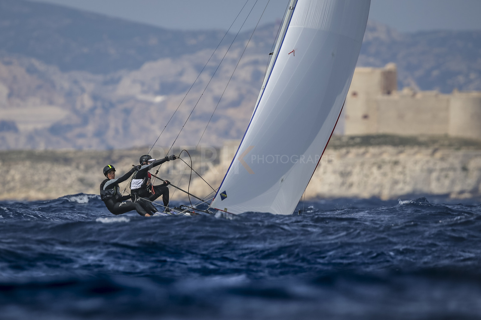 Marseille France is hosting more than 200 sailors from 28 nations for the 2018 Junior Worl Championship of 49er, 49erFX and Nacra 17. Held from 28 august to 1st september 2018. © Pierick Jeannoutot