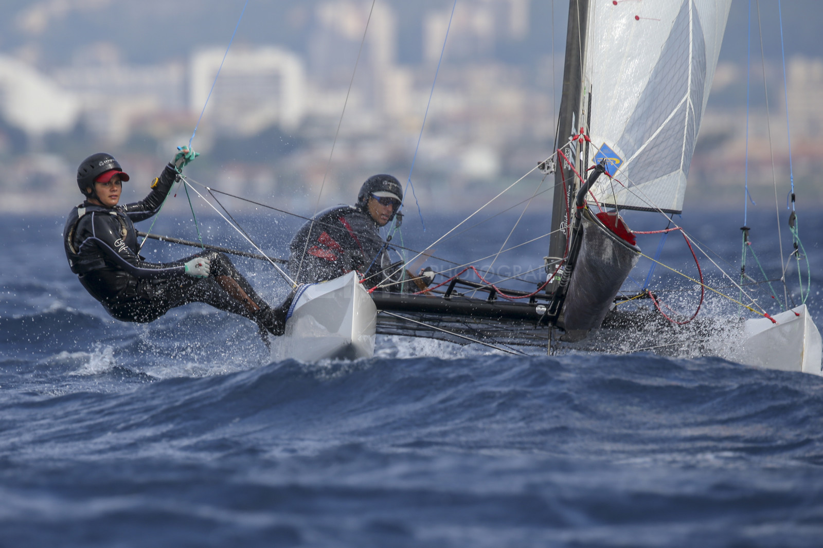 Marseille France is hosting more than 200 sailors from 28 nations for the 2018 Junior Worl Championship of 49er, 49erFX and Nacra 17. Held from 28 august to 1st september 2018. © Pierick Jeannoutot