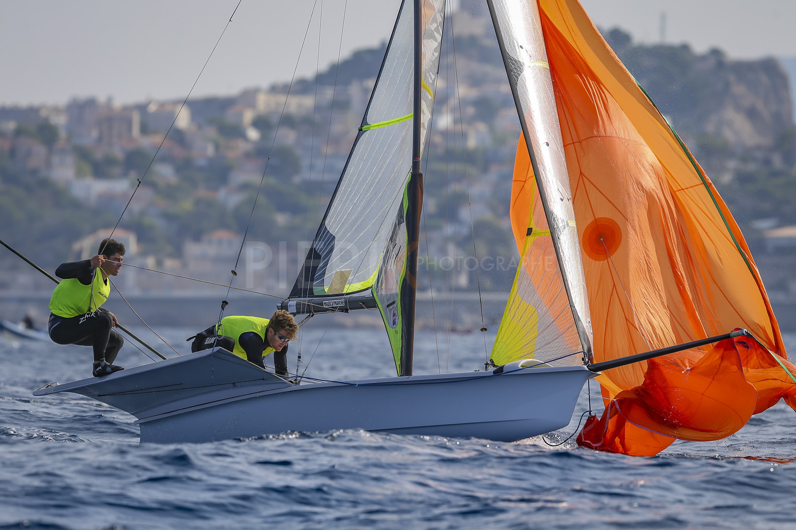 Marseille France is hosting more than 200 sailors from 28 nations for the 2018 Junior Worl Championship of 49er, 49erFX and Nacra 17. Held from 28 august to 1st september 2018. © Pierick Jeannoutot