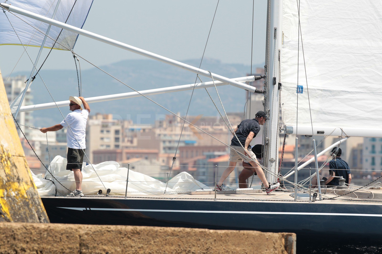 Manœuvre à bord d'Aiguë Blu