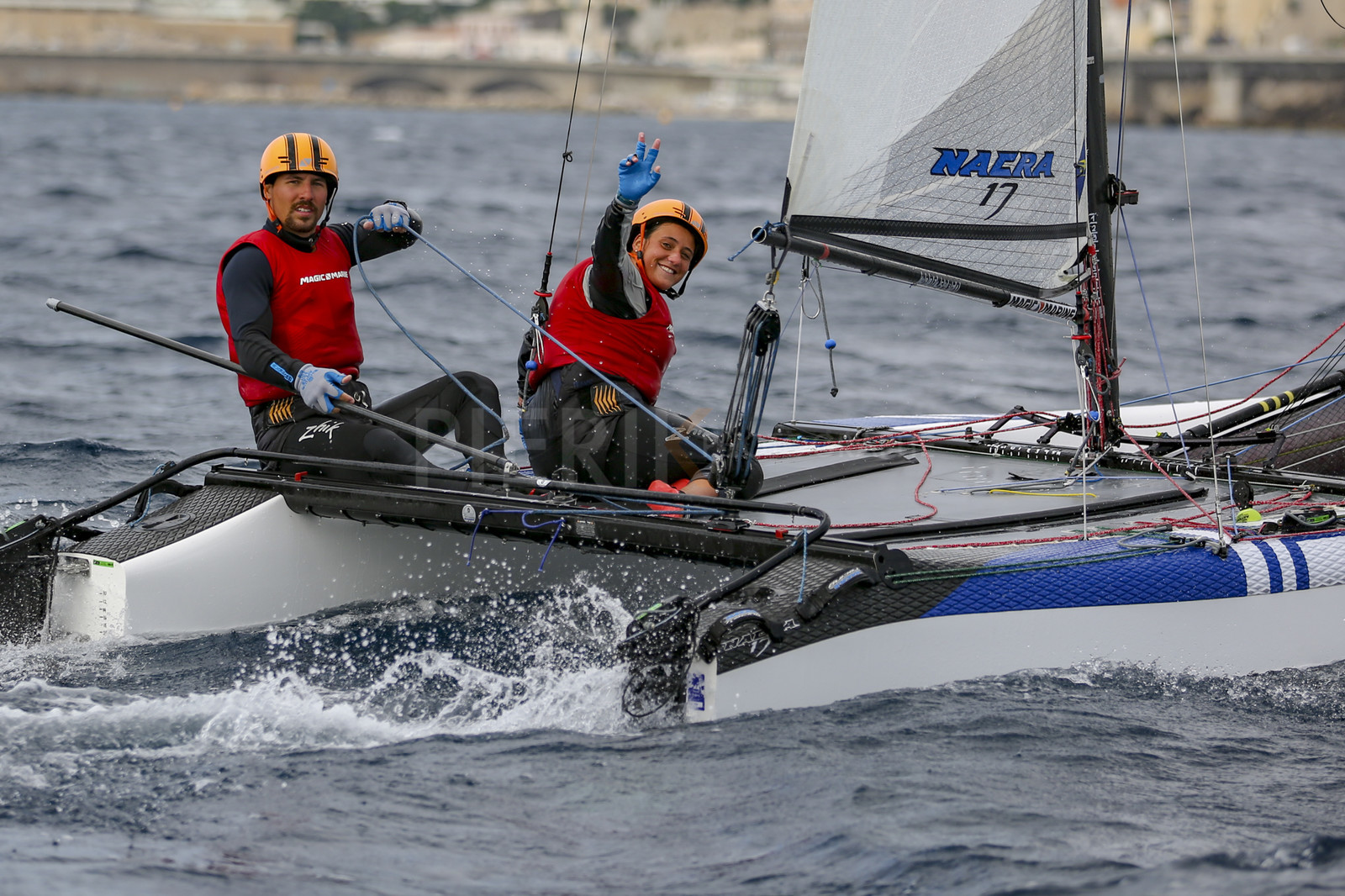 Marseille France is hosting more than 200 sailors from 28 nations for the 2018 Junior Worl Championship of 49er, 49erFX and Nacra 17. Held from 28 august to 1st september 2018. © Pierick Jeannoutot