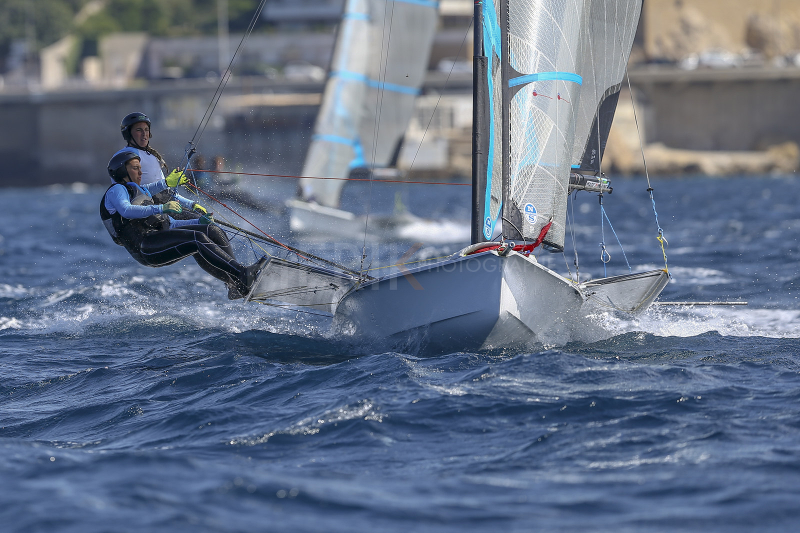 Marseille France is hosting more than 200 sailors from 28 nations for the 2018 Junior Worl Championship of 49er, 49erFX and Nacra 17. Held from 28 august to 1st september 2018. © Pierick Jeannoutot