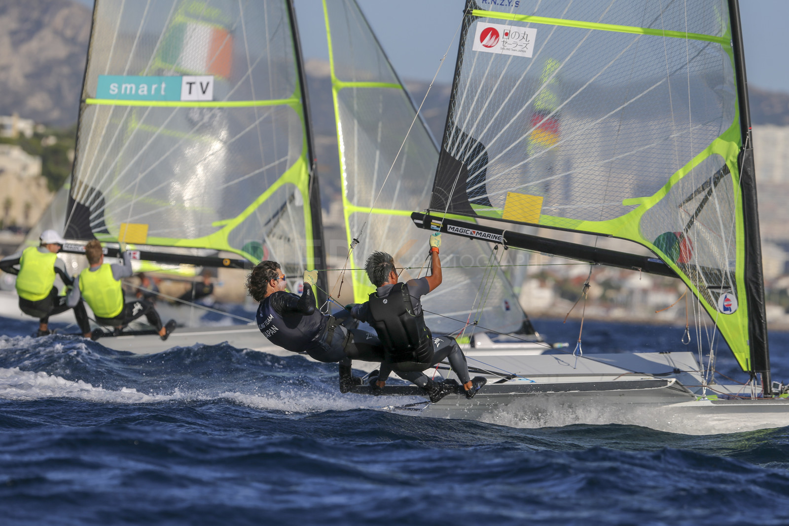 Marseille France is hosting more than 200 sailors from 28 nations for the 2018 Junior Worl Championship of 49er, 49erFX and Nacra 17. Held from 28 august to 1st september 2018. © Pierick Jeannoutot