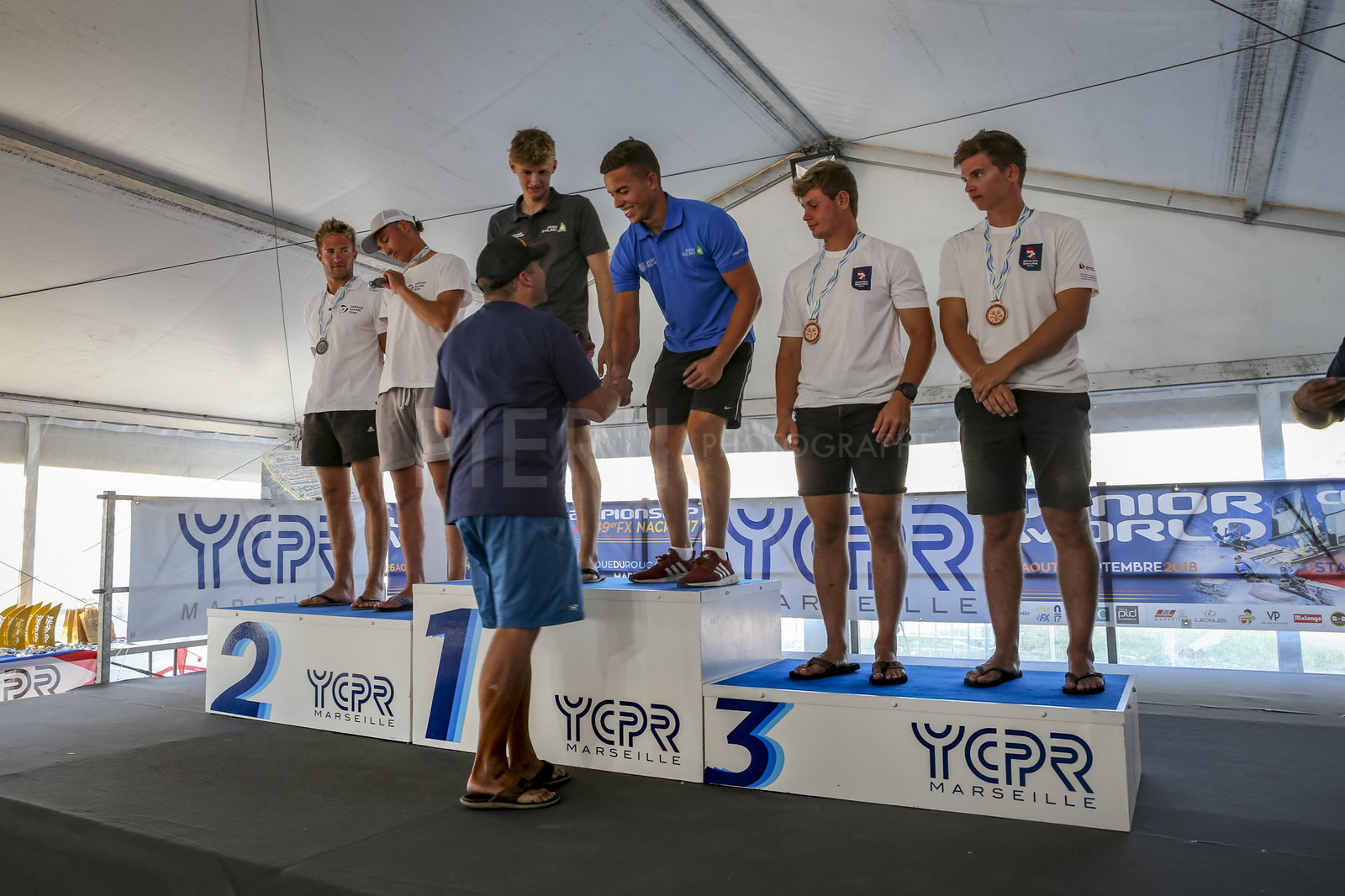 Marseilles France is hosting more than 200 sailors from 28 nations for the 2018 Junior Worl Championship of 49er, 49erFX and Nacra 17. Held from 28 august to 1st september 2018. © Pierick Jeannoutot