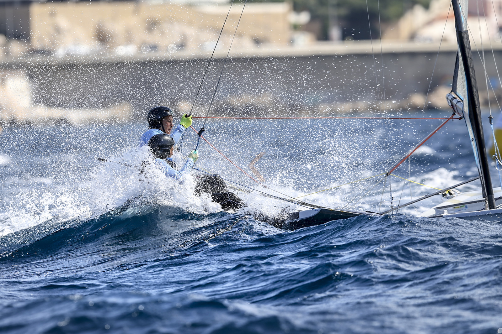 Marseille France is hosting more than 200 sailors from 28 nations for the 2018 Junior Worl Championship of 49er, 49erFX and Nacra 17. Held from 28 august to 1st september 2018. © Pierick Jeannoutot