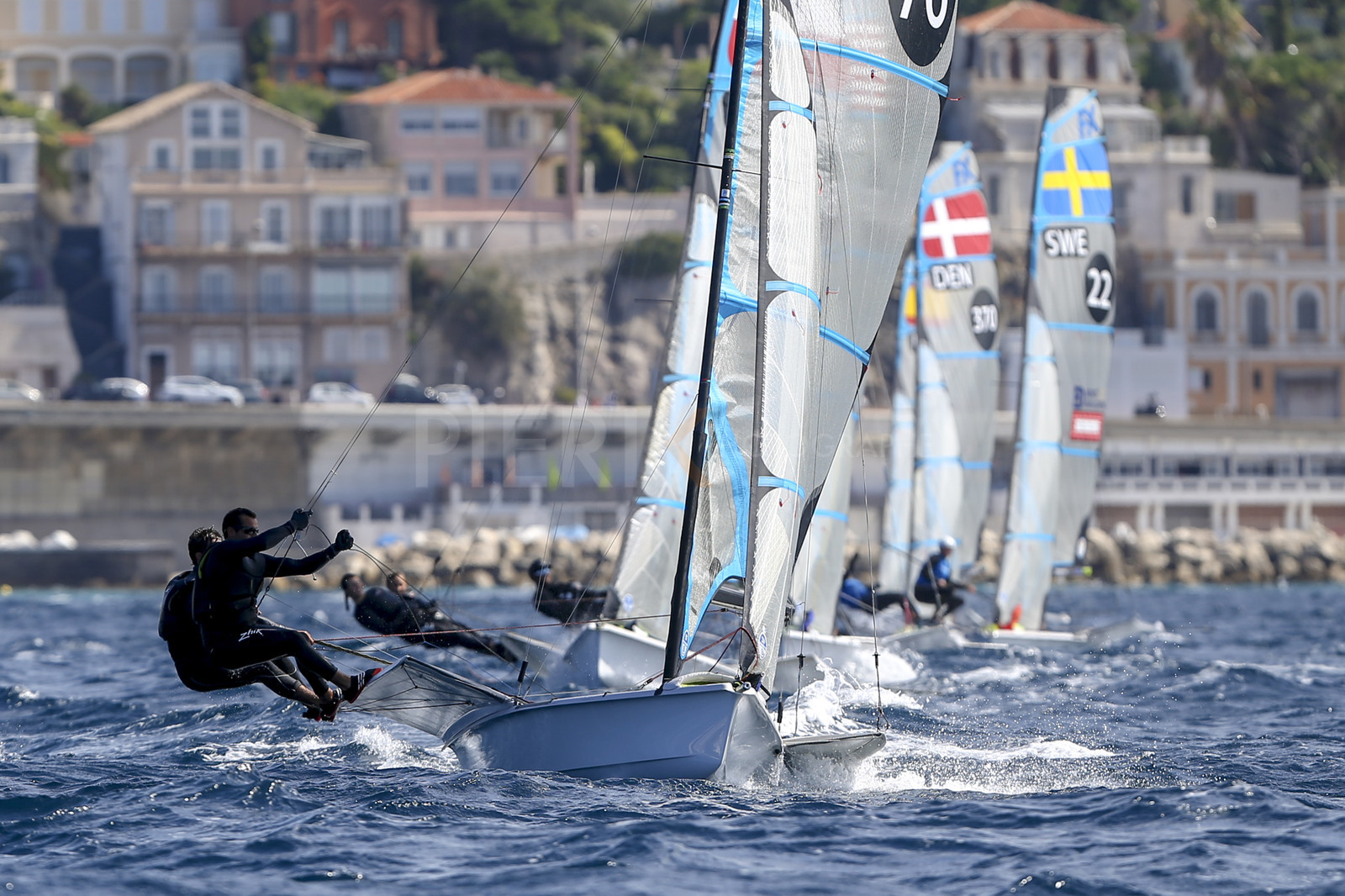 Marseille France is hosting more than 200 sailors from 28 nations for the 2018 Junior Worl Championship of 49er, 49erFX and Nacra 17. Held from 28 august to 1st september 2018. © Pierick Jeannoutot