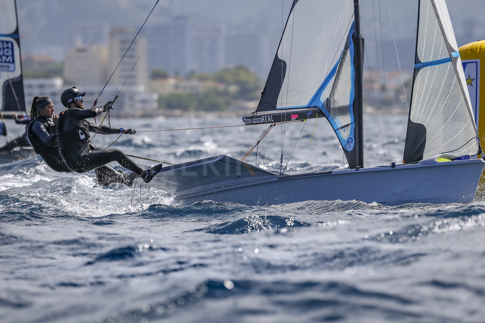 Marseille France is hosting more than 200 sailors from 28 nations for the 2018 Junior Worl Championship of 49er, 49erFX and Nacra 17. Held from 28 august to 1st september 2018. © Pierick Jeannoutot
