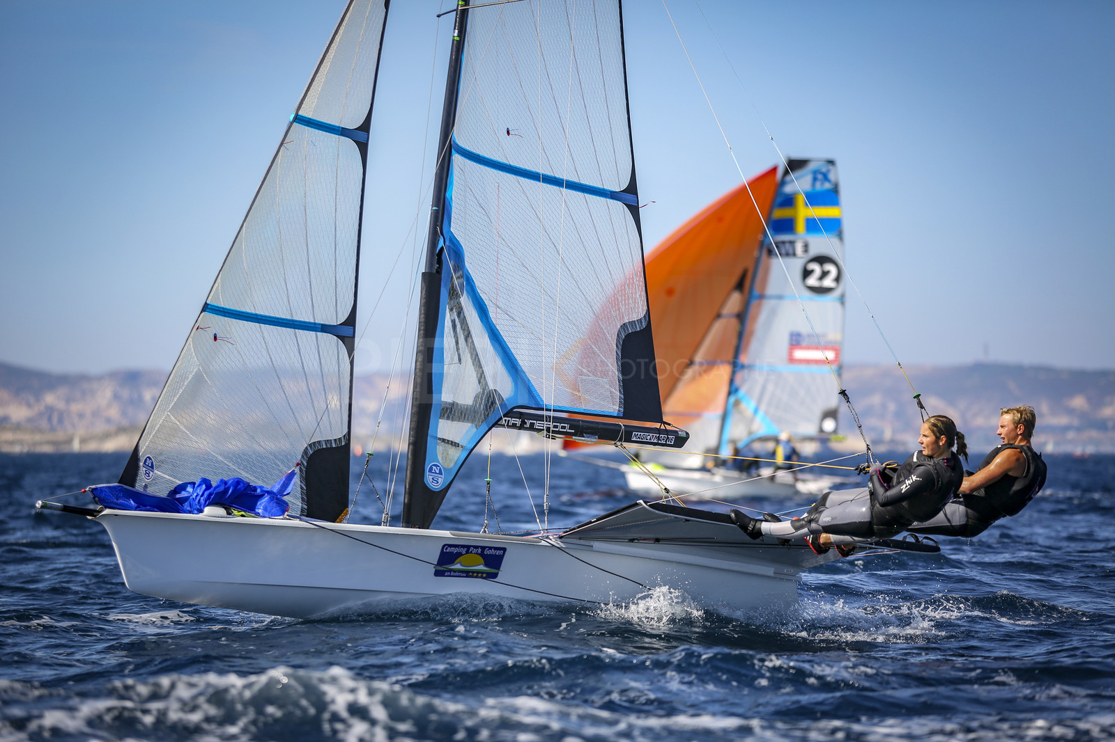 Marseilles France is hosting more than 200 sailors from 28 nations for the 2018 Junior Worl Championship of 49er, 49erFX and Nacra 17. Held from 28 august to 1st september 2018. © Pierick Jeannoutot