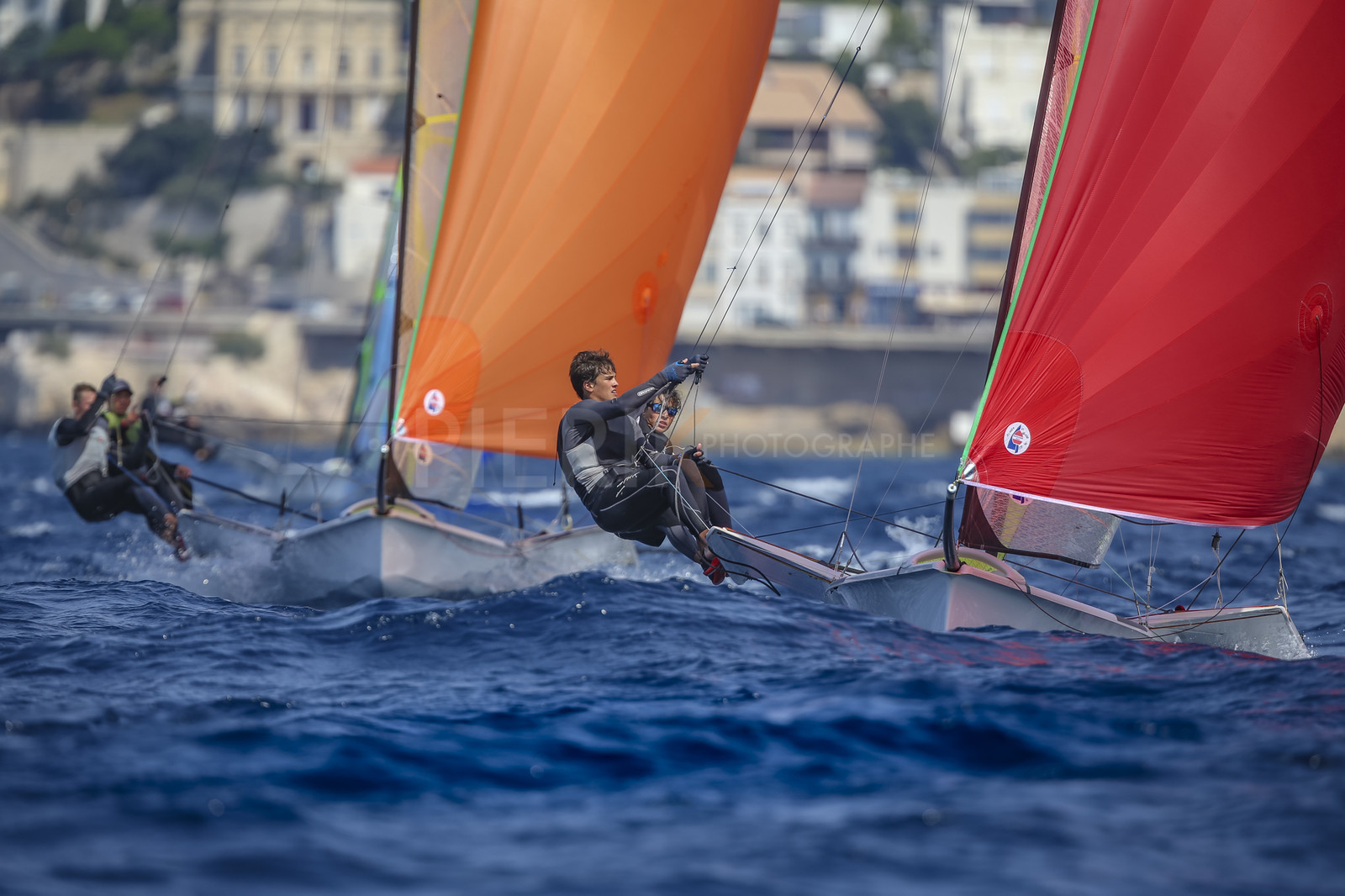 Marseille France is hosting more than 200 sailors from 28 nations for the 2018 Junior Worl Championship of 49er, 49erFX and Nacra 17. Held from 28 august to 1st september 2018. © Pierick Jeannoutot