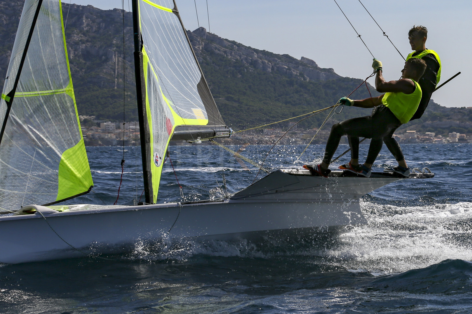 Marseille France is hosting more than 200 sailors from 28 nations for the 2018 Junior Worl Championship of 49er, 49erFX and Nacra 17. Held from 28 august to 1st september 2018. © Pierick Jeannoutot