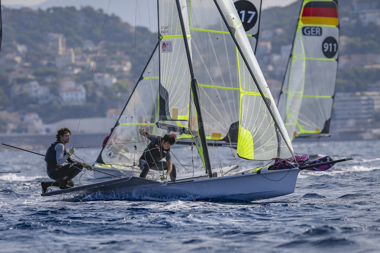 Marseille France is hosting more than 200 sailors from 28 nations for the 2018 Junior Worl Championship of 49er, 49erFX and Nacra 17. Held from 28 august to 1st september 2018. © Pierick Jeannoutot