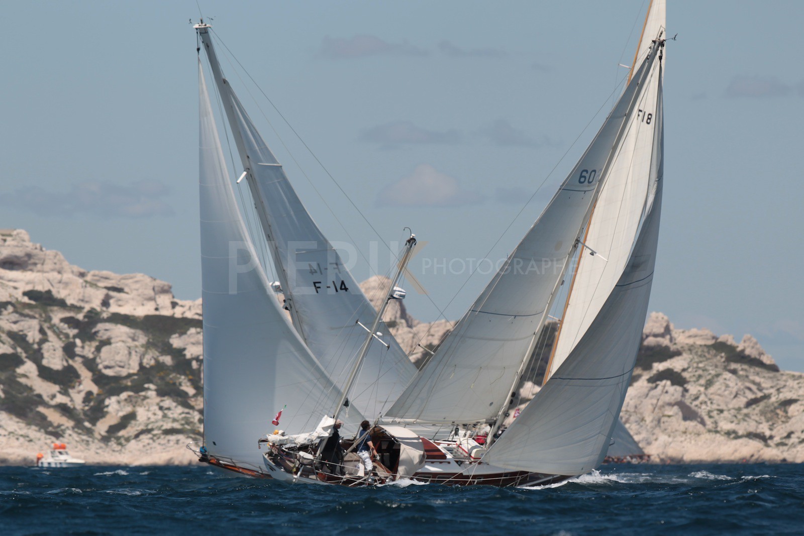 Croisement avant la bouée de dégagement