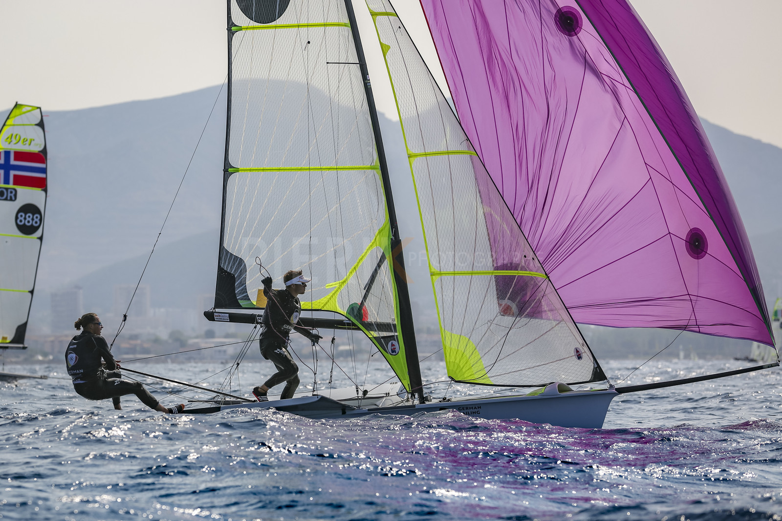 Marseille France is hosting more than 200 sailors from 28 nations for the 2018 Junior Worl Championship of 49er, 49erFX and Nacra 17. Held from 28 august to 1st september 2018. © Pierick Jeannoutot