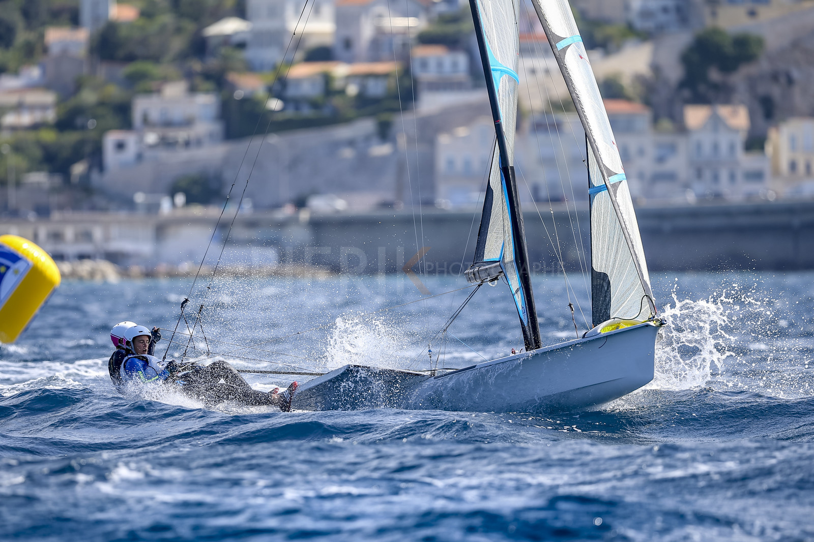 Marseille France is hosting more than 200 sailors from 28 nations for the 2018 Junior Worl Championship of 49er, 49erFX and Nacra 17. Held from 28 august to 1st september 2018. © Pierick Jeannoutot