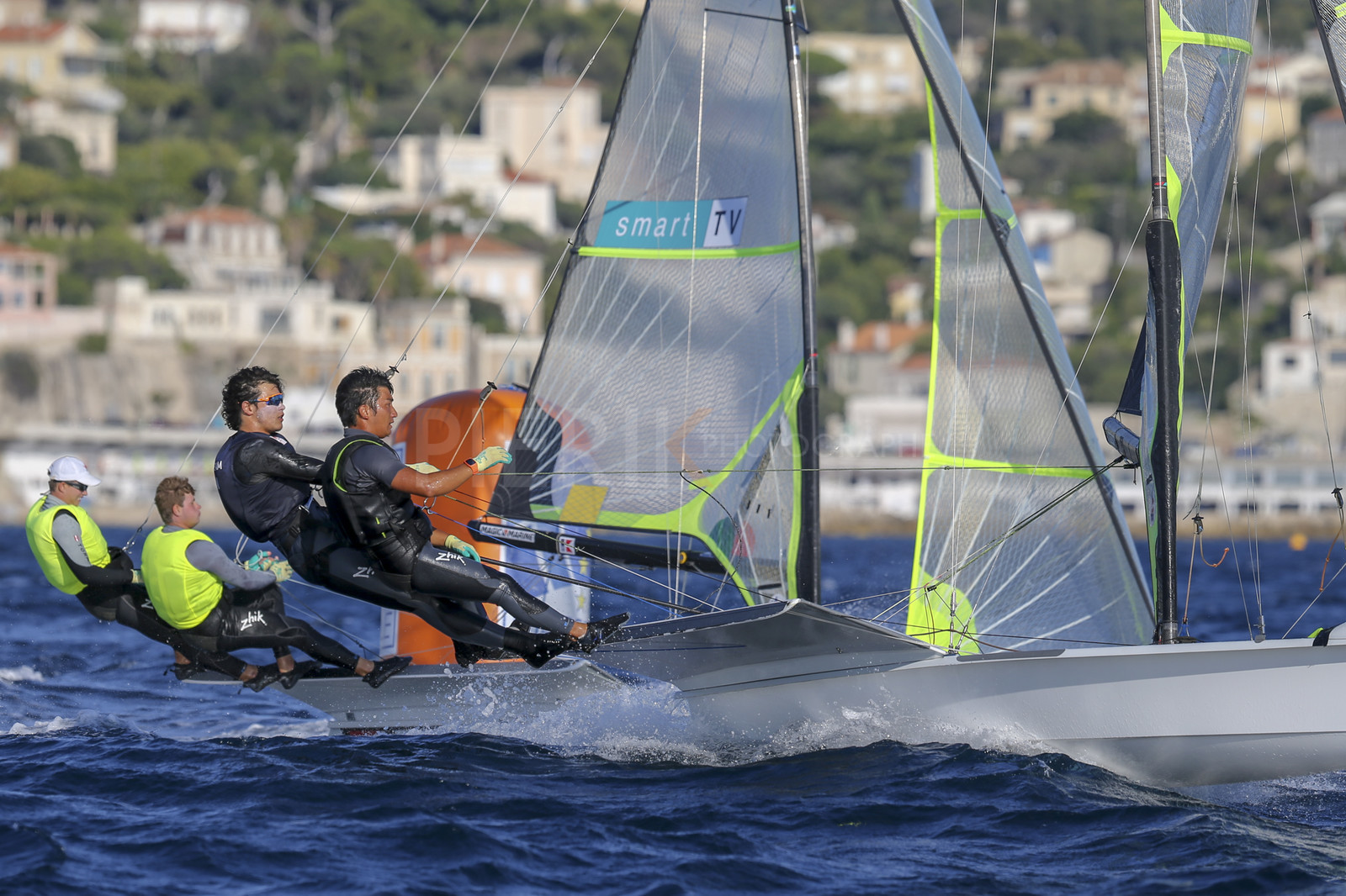 Marseille France is hosting more than 200 sailors from 28 nations for the 2018 Junior Worl Championship of 49er, 49erFX and Nacra 17. Held from 28 august to 1st september 2018. © Pierick Jeannoutot