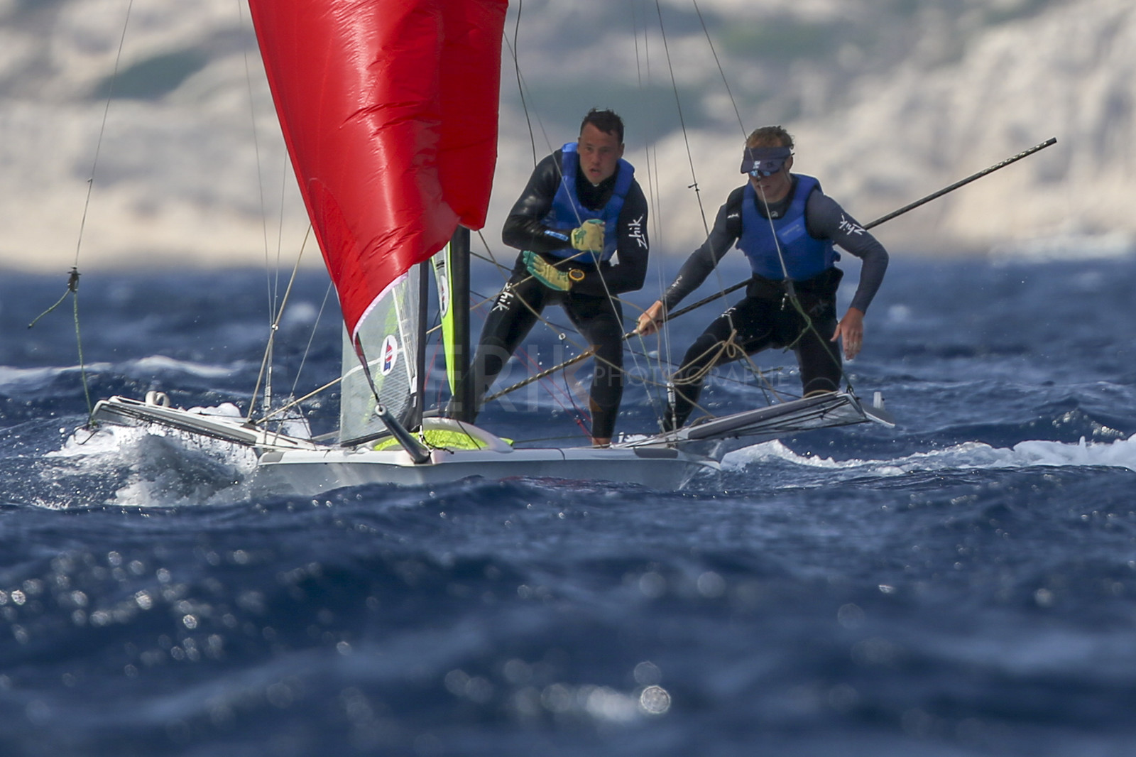 Marseille France is hosting more than 200 sailors from 28 nations for the 2018 Junior Worl Championship of 49er, 49erFX and Nacra 17. Held from 28 august to 1st september 2018. © Pierick Jeannoutot
