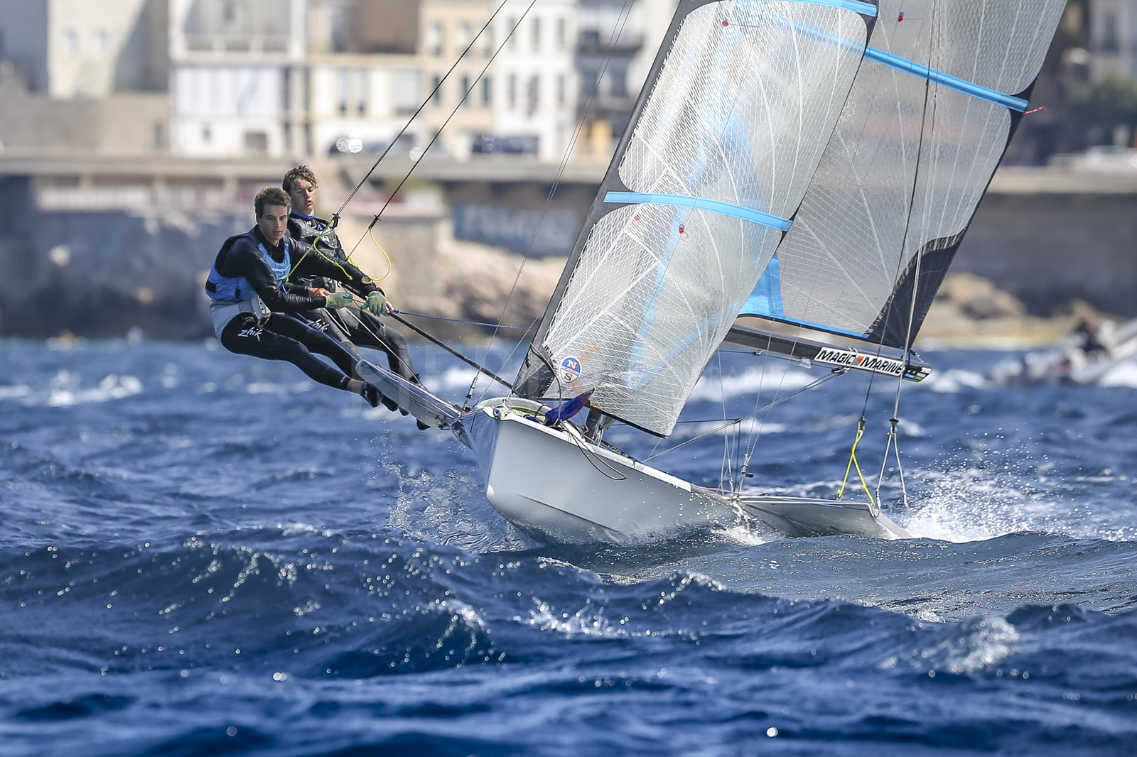 Marseille France is hosting more than 200 sailors from 28 nations for the 2018 Junior Worl Championship of 49er, 49erFX and Nacra 17. Held from 28 august to 1st september 2018. © Pierick Jeannoutot